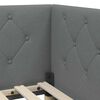 vidaXL Corner Bed Frame with Headboard Dark Grey 80 x 200 cm Fabric
