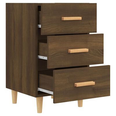 vidaXL Bedside Cabinet Brown Oak 40x40x66 cm Engineered Wood