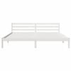 vidaXL Bed Frame White 225.5 x 205.5 x 69.5 cm Solid Pine Wood
