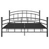 vidaXL Bed Frame with Headboard without Mattress Black 160x200 cm Metal