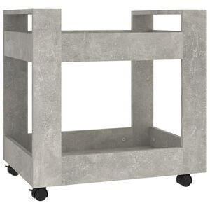 vidaXL Desk Trolley Concrete Grey 60x45x60 cm Engineered Wood