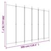 vidaXL 6-Panel Room Divider White 300x200 cm Fabric