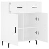 vidaXL Sideboard White 69.5x34x90 cm Engineered Wood