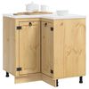 vidaXL Cabinet with Shelf Honey 80 x 80 x 81.5 cm Solid Pine Wood