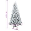 vidaXL Artificial Hinged Christmas Tree White 180 cm PE and PVC