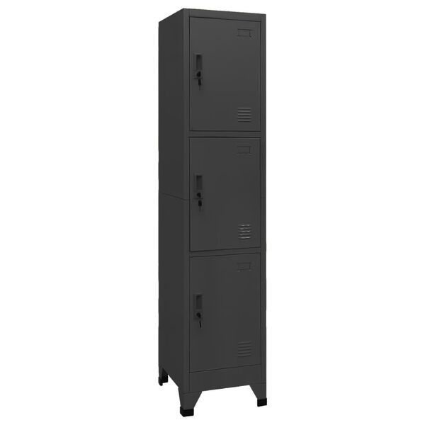 vidaXL Locker Cabinet Anthracite 38x45x180 cm Steel