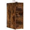 vidaXL Narrow Bathroom Cupboard with Wheels Smoked Oak Engineered Wood
