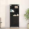 vidaXL Highboard Black Oak 69.5 x 34 x 180 cm Engineered Wood