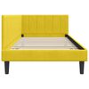 vidaXL Corner Bed Frame with Headboard Yellow 90 cm x 200 cm Velvet