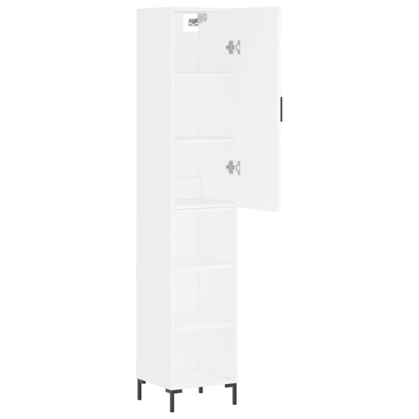 vidaXL Highboard White 34.5x34x180 cm Engineered Wood