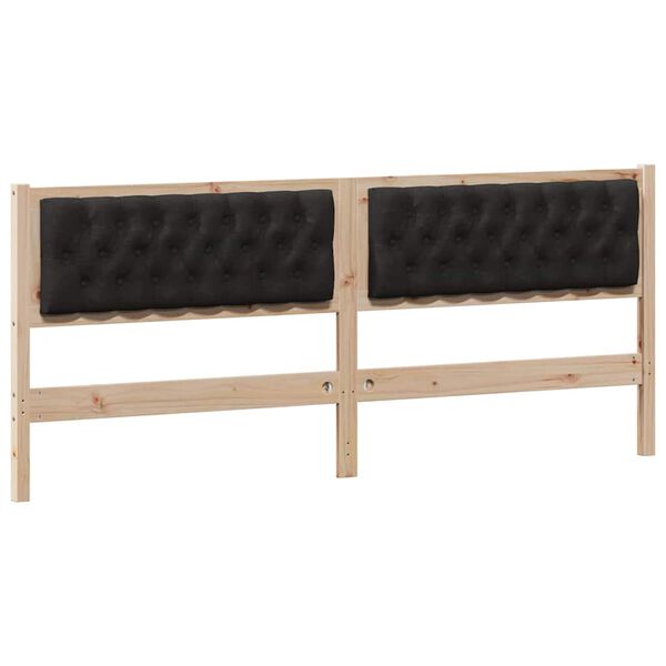 vidaXL Headboard Other Brown and black 200 cm Solid pine wood
