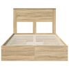 vidaXL Storage Bed with Drawer Sonoma Oak 120 x 190 cm Engineered Wood