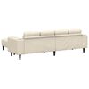 vidaXL Fabric Sofa with Cushion Cream 208 cm Corduroy fabric