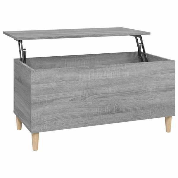 vidaXL Coffee Table Grey Sonoma 90x44.5x45 cm Engineered Wood