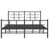 vidaXL Metal Bed Frame without Mattress with Footboard Black 160x200cm