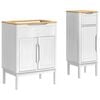 vidaXL Bathroom Furniture Set with Drawer 2 pcs White Solid Pine Wood