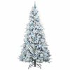vidaXL Artificial Hinged Christmas Tree White 240 cm PE and PVC