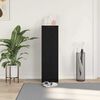 vidaXL Shoe Cabinet Black Oak 29.5 x 35 x 101 cm Engineered Wood