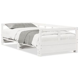 vidaXL Daybed without Mattress White 90x200 cm Solid Wood Pine