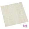 vidaXL Flooring Planks 55 pcs Cream 5.11 m&sup2; PVC