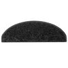 vidaXL Stair Mats 10 pcs 65x21x4 cm Black Half Round Large