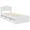 vidaXL Bed Frame with Headboard White 75 x 190 cm Solid Pine Wood
