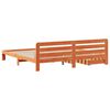 vidaXL Bed Frame without Mattress Wax Brown 200x200 cm Solid Wood Pine