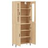 vidaXL Highboard Sonoma Oak 69.5x34x180 cm Engineered Wood