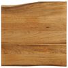 vidaXL Table Top 80x80x2,5 cm Live Edge Solid Wood Mango