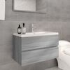 vidaXL Sink Cabinet with Built-in Basin Grey Sonoma Engineered Wood