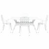 vidaXL Garden Dining Set 5 pcs White Aluminium