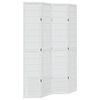 vidaXL Room Divider 4 Panels White Solid Wood Paulownia