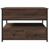 vidaXL Coffee Table Brown Oak 70x50x50 cm Engineered Wood and Metal