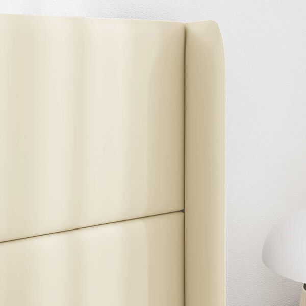 vidaXL Headboard Ear Cream 80 x 16 x 4 cm PVC