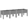 vidaXL Garden Planter with Legs Light Grey 160x40x42 cm PP