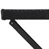 vidaXL Folding Table Black 80x45x75 cm Poly Rattan
