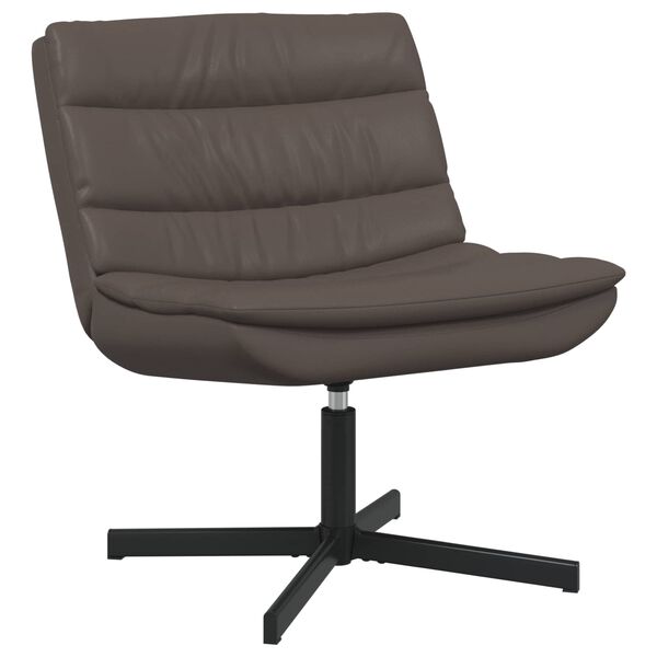 vidaXL Swivel Chair Brown 63 x 75 x 76 cm Shiny PU