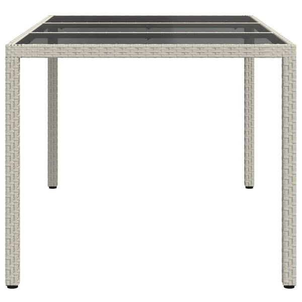 vidaXL Garden Dining Table White 150 x 90 x 75 cm Poly rattan