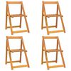 vidaXL Folding Chairs 4 pcs Solid Wood Acacia