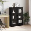 vidaXL Book Cabinet Black Oak 82.5x30.5x115 cm Engineered Wood
