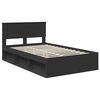 vidaXL Bed Frame with Headboard Black 120 x 200 cm Engineered wood