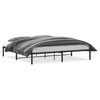 vidaXL Metal Bed Frame without Mattress Black 200x200cm