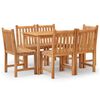 vidaXL 7 Piece Garden Dining Set Solid Wood Teak