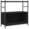 vidaXL Bookshelf Black 80x30x78,5 cm Engineered Wood and Iron
