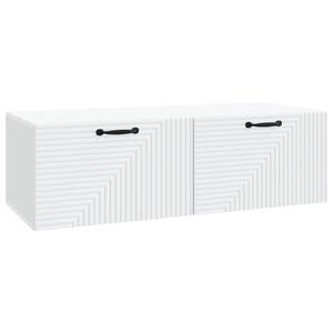 vidaXL Wall-Mounted TV Cabinet White 98 x 41 x 30 cm Engineered Wood