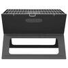 vidaXL Outdoor Grill Black 46 x 31 x 31 cm Steel