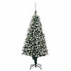 vidaXL Christmas Tree | Green and white | PVC, Steel, Plastic | Large