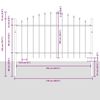 vidaXL Garden Fence 6 pcs White 170 x 140 cm Powder-Coated Steel