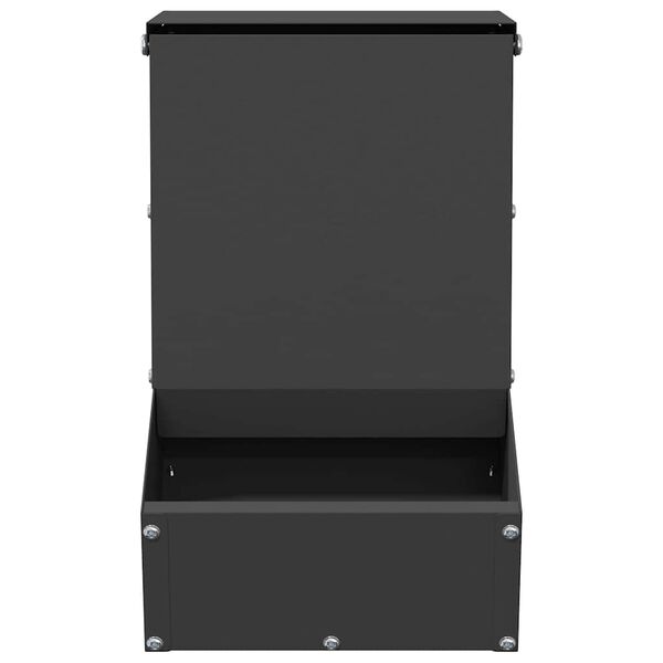 vidaXL Rabbit Feeder Black 17.5 x 26 x 28.5 cm Cold-Rolled Steel