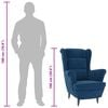 vidaXL Armchair Blue Velvet